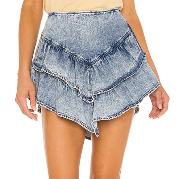 Mother The Ruffle Mini Skirt Threading The Needle Size 27 - Picture 1 of 9
